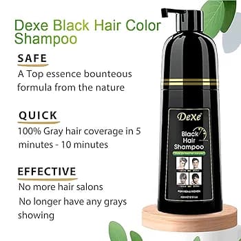Dexe Black Hair Shampoo 400 ML - Natural Herbal Formula - Long-Lasting Fast Acting Dye - Easy & Safe to Use| Only Five Minute Results Comes . 2
