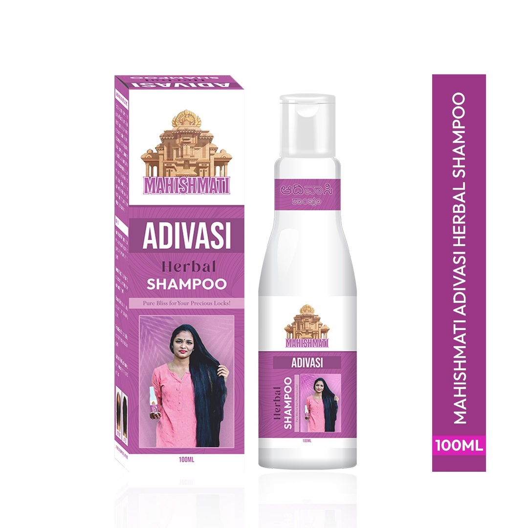 Mahishmati Original Adivasi Herbal Shampoo for Healthy Scalp & Hair Growth | Sulphate, Paraben Free | Gentle Cleansing & Nourishment for Lush Hair - 100ml 1