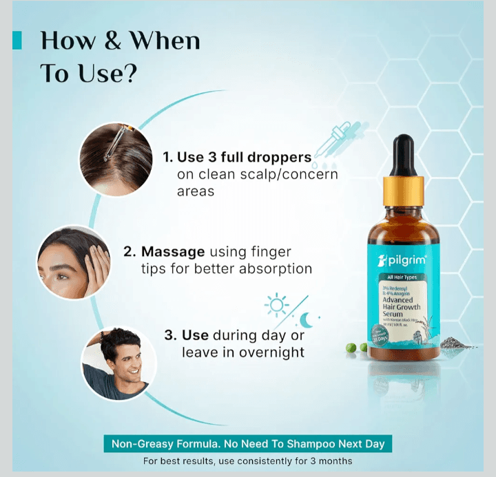 Pilgrim Advanced Hair Growth Serum 30ml 7