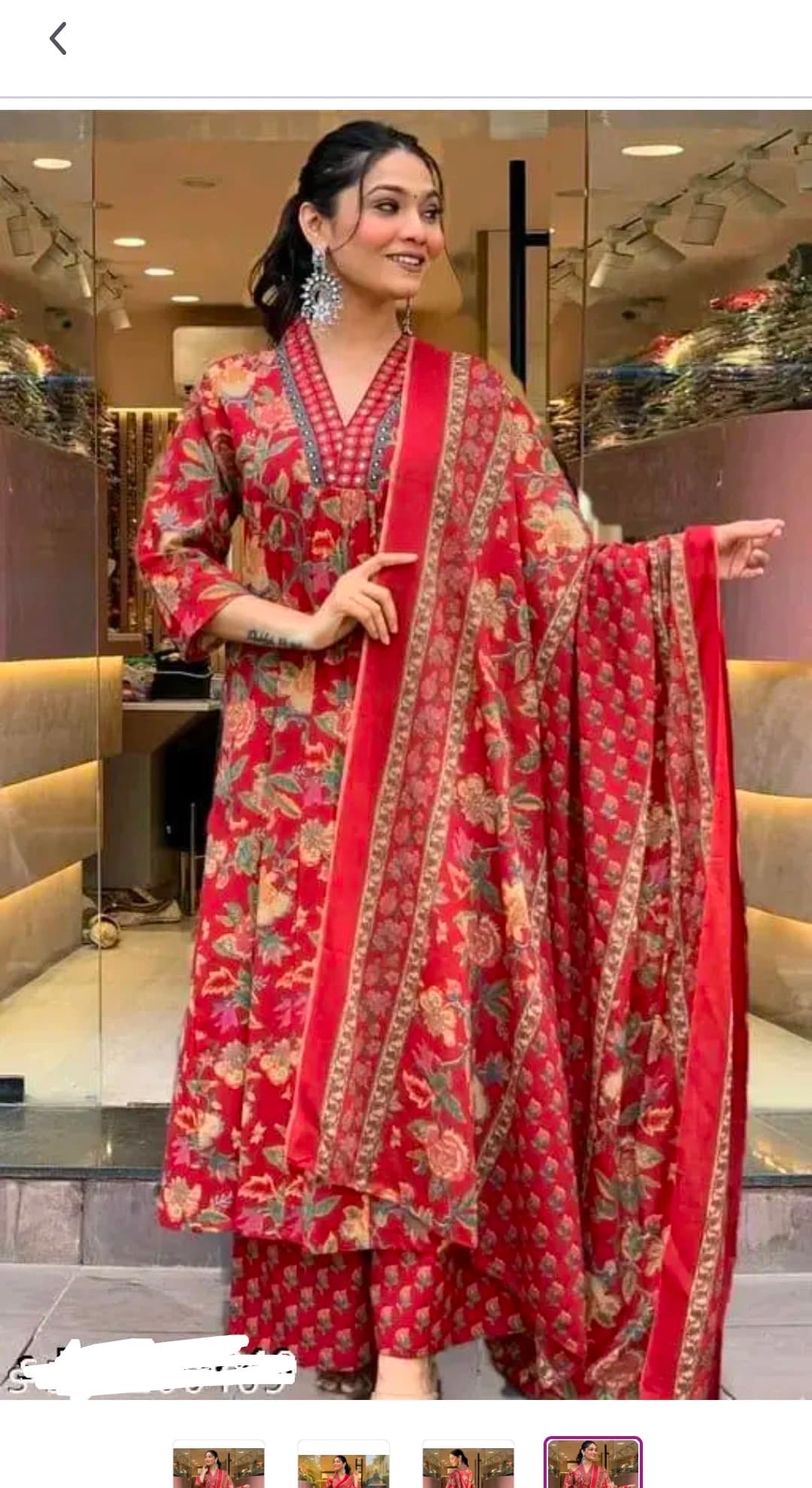 Anarkali Gaun Duppata Palazo Set 1