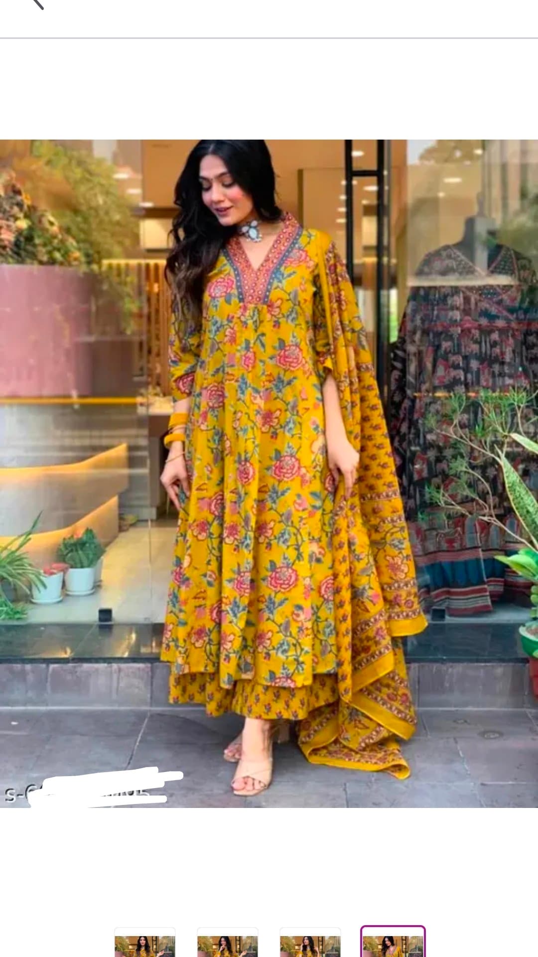 Anarkali Gaun Duppata Palazo Set 3