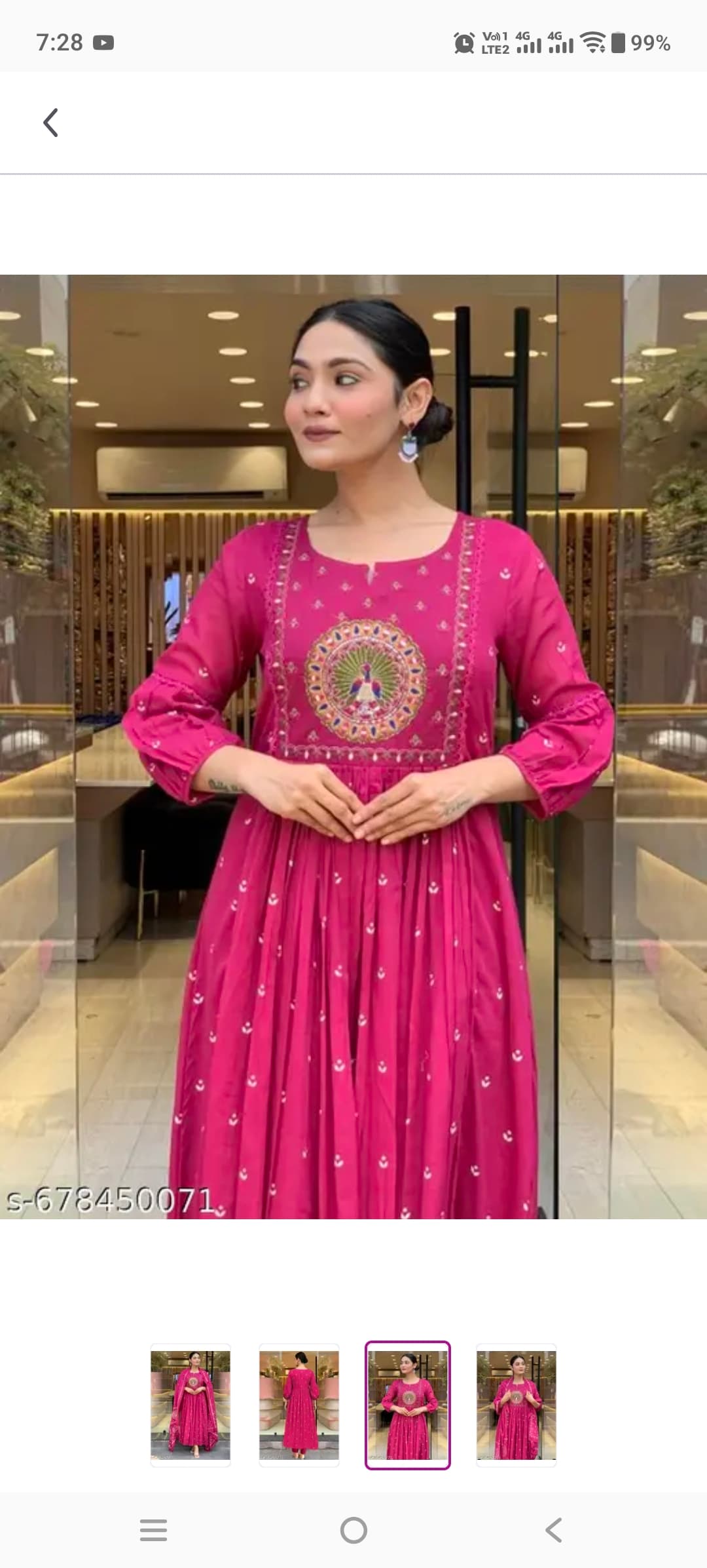 Anarkali Gaun Duppata Palazo Set 3