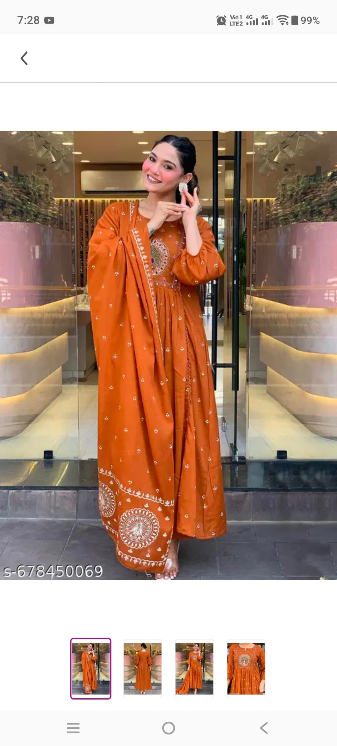 Anarkali Gaun Duppata Palazo Set 2