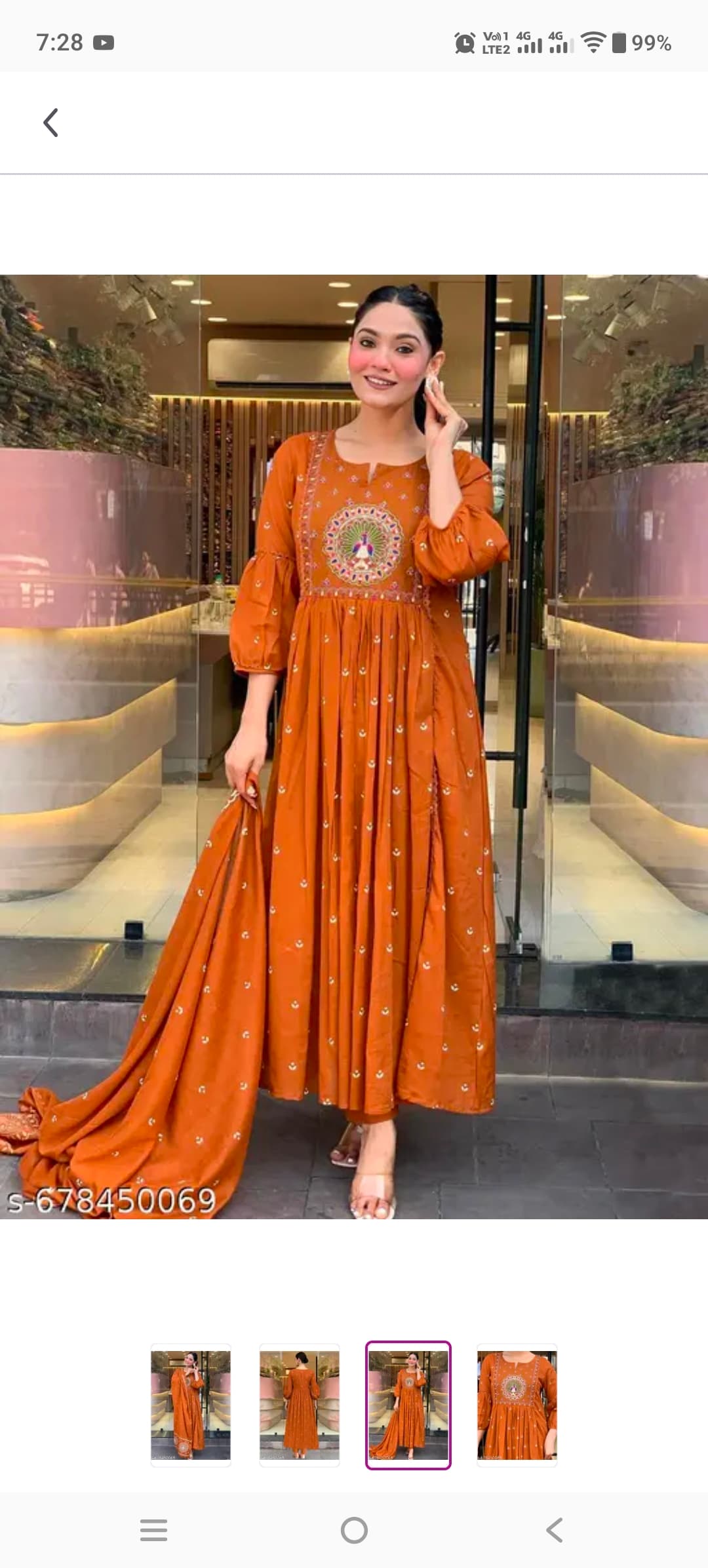 Anarkali Gaun Duppata Palazo Set 1