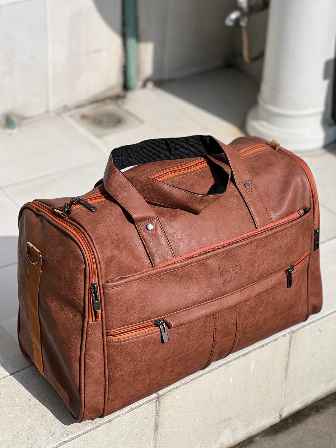 Premium PU Leather Travel Duffle Bag for Men & Women | Stylish Luggage Bag For Weekend & Gym Bag 5