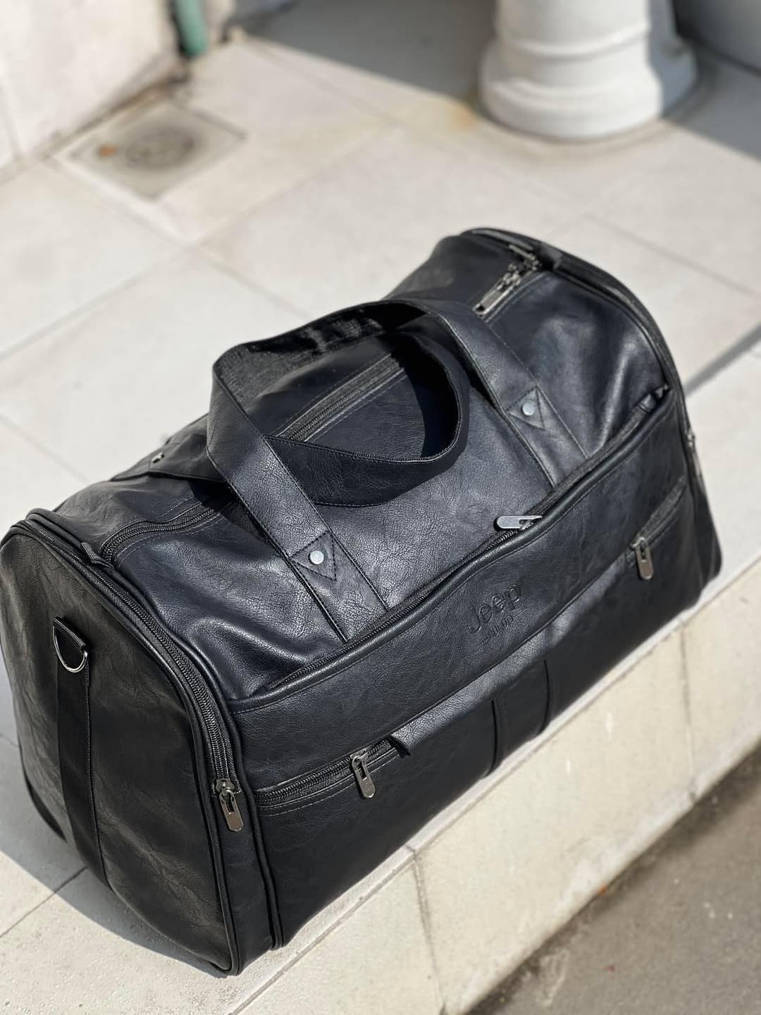 Premium PU Leather Travel Duffle Bag for Men & Women | Stylish Luggage Bag For Weekend & Gym Bag 7