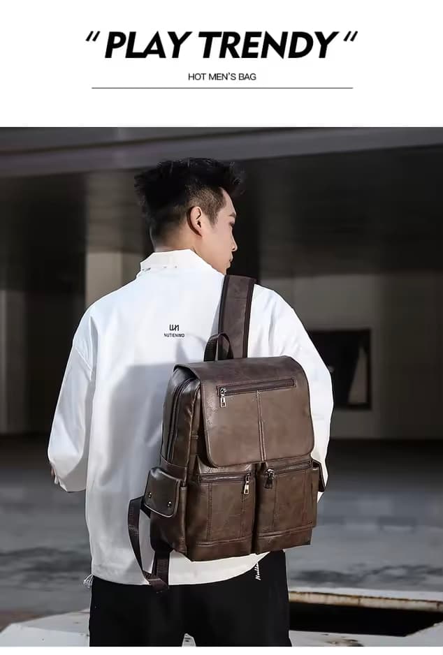 PU Leather Bag for School, College, and Office Use.