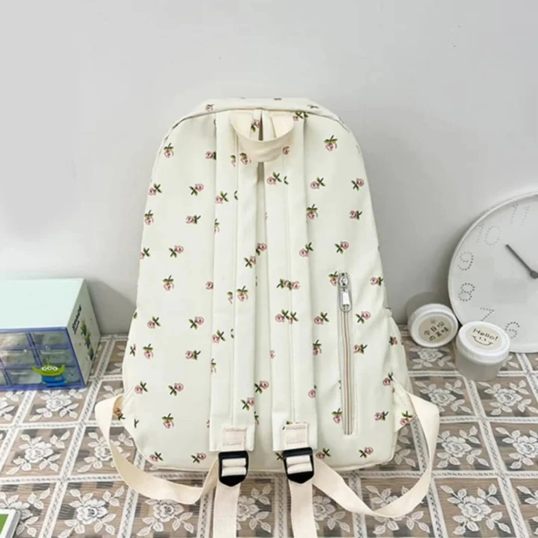 Cute floral backpack with a soft pastel vibe - perfect for everyday use 9