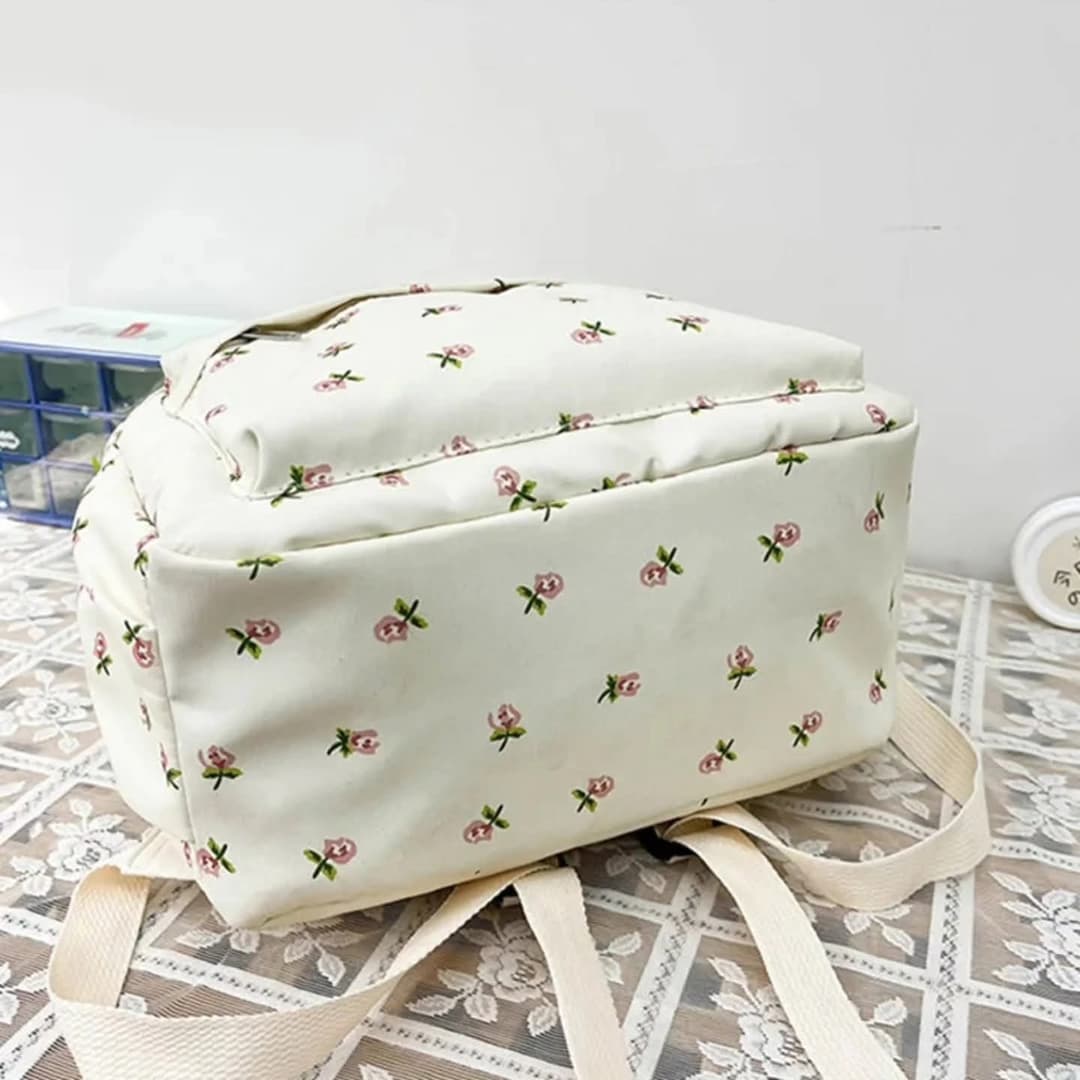Cute floral backpack with a soft pastel vibe - perfect for everyday use 6