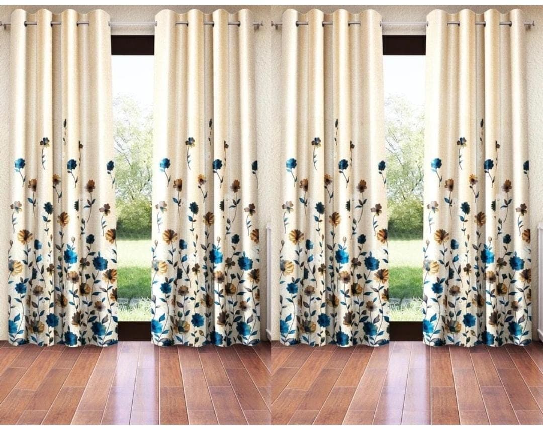 2 Pieces Polyester Window door Curtains 7 Feet