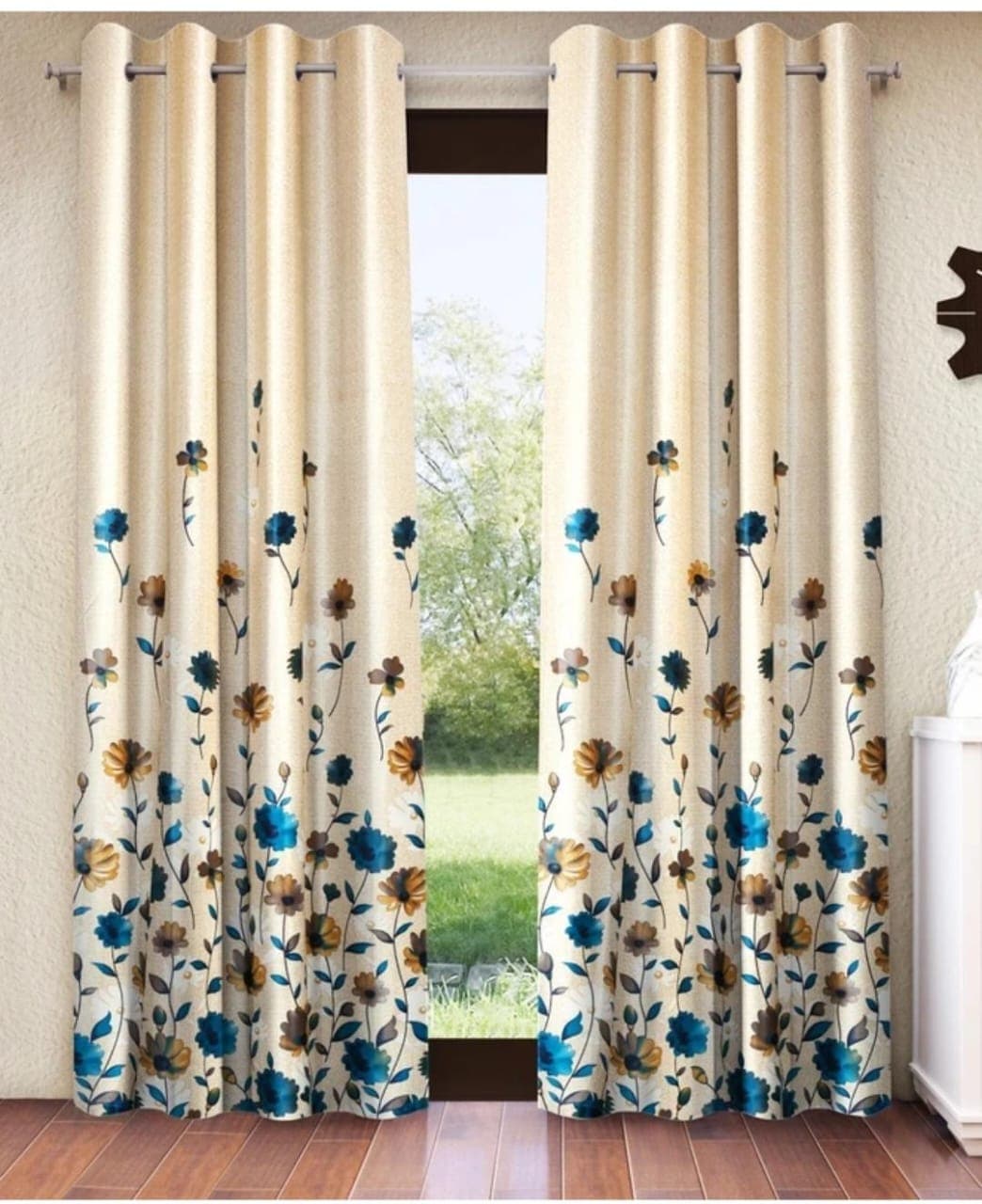 2 Pieces Polyester Window door Curtains 7 Feet 1