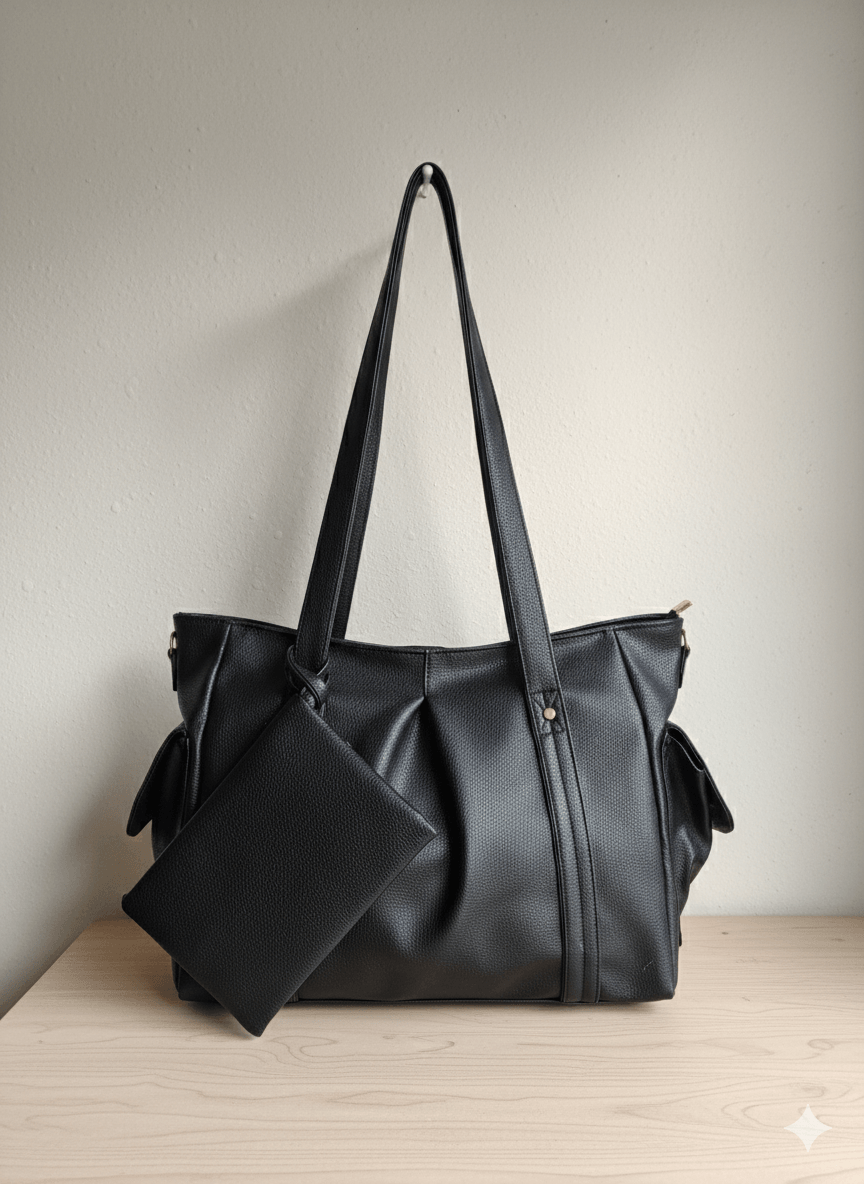 2 in 1 Elegant Ladies Shoulder Handbag with Matching Wallet 1