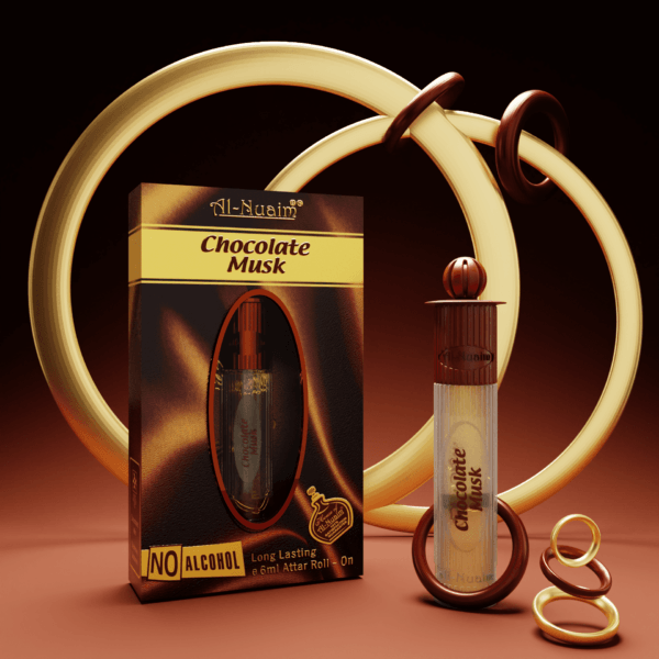 Al nuaim chocolate musk attar roll on bottle 2