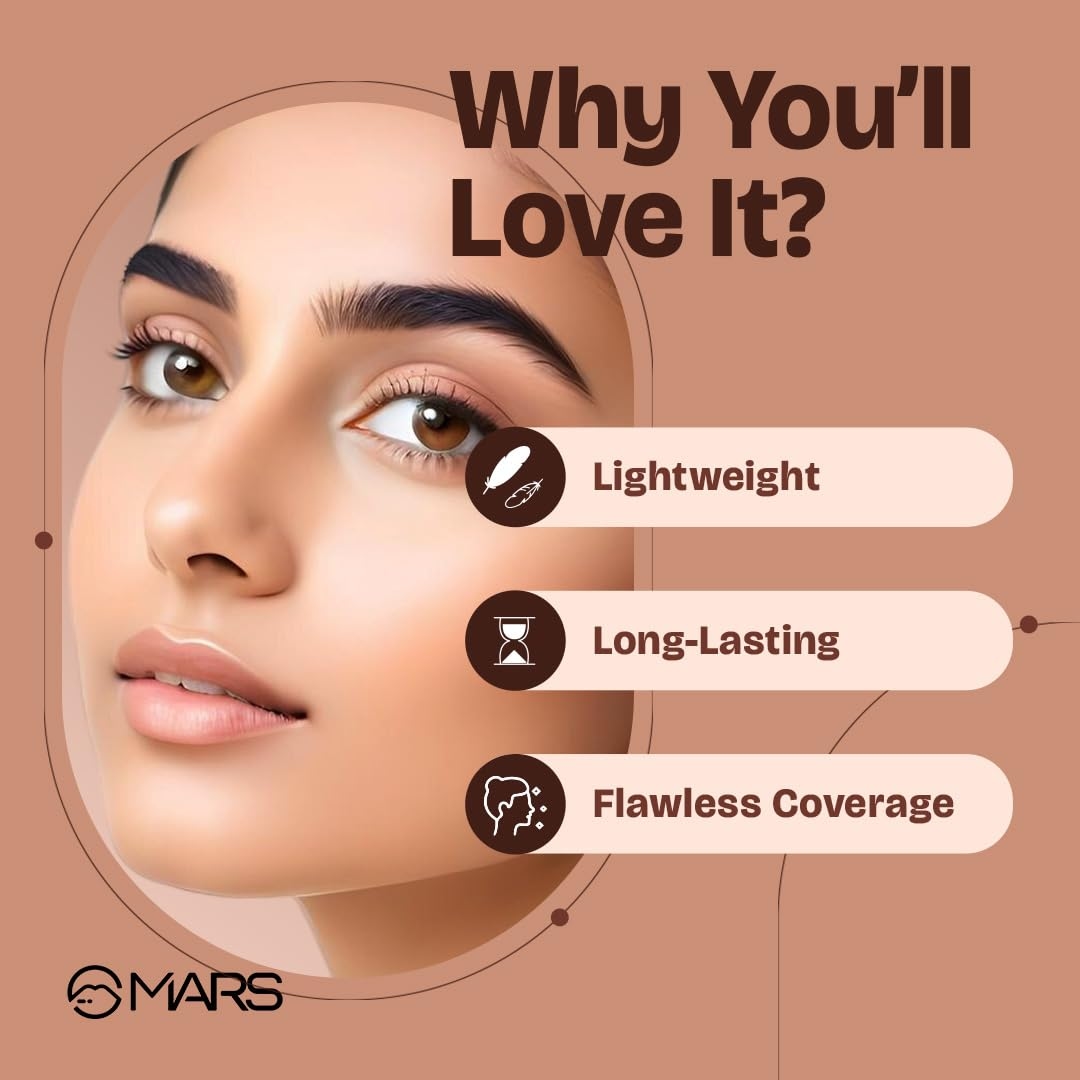 MARS SPF50 PA++++ Cancel Concealer with Radiant Natural Finish | Lightweight | Medium to High Coverage | Long-Lasting & Multi-Purpose | Crease Resistant 6ml 5