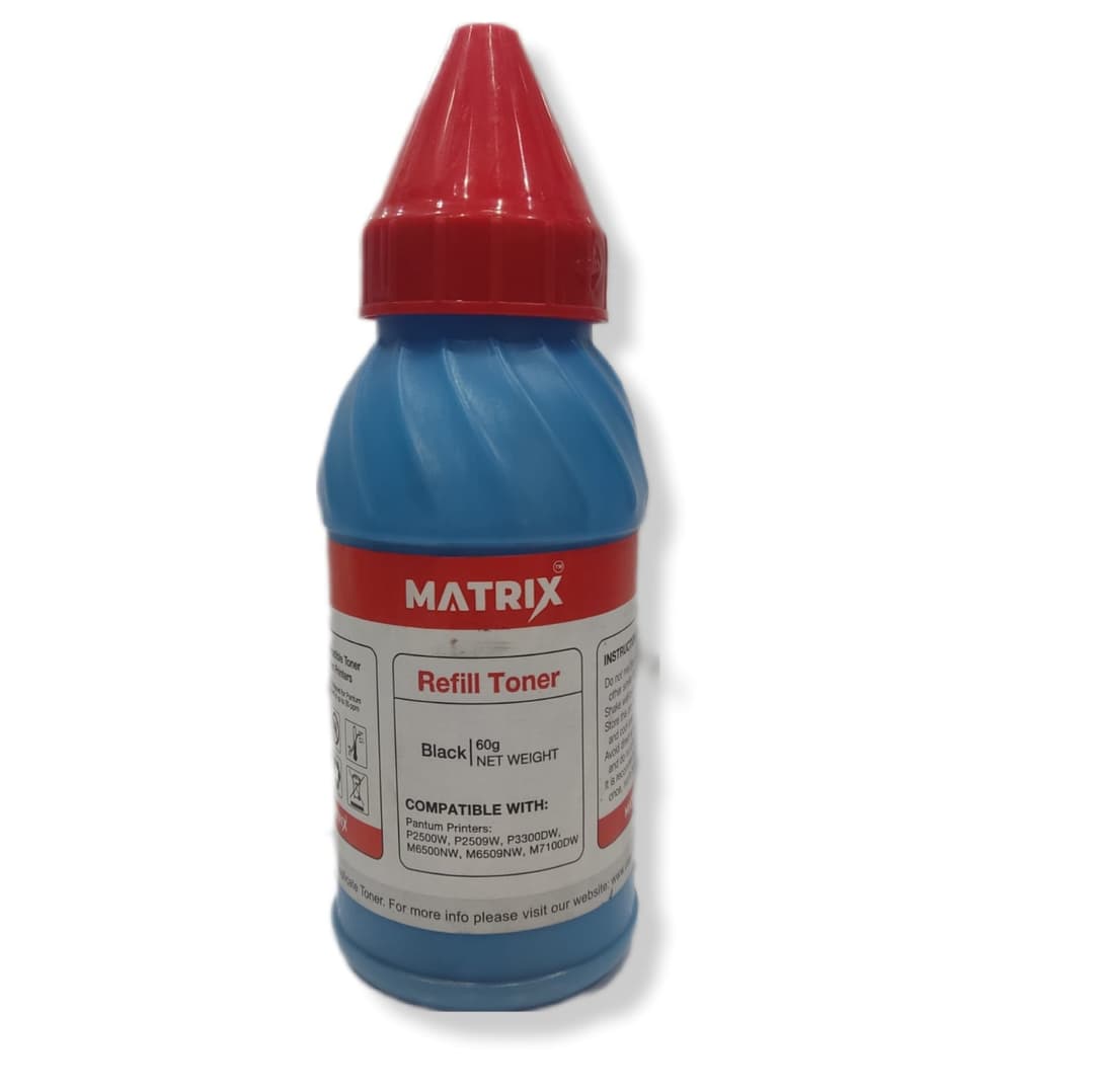 Matrix Refill Toner Use in Pantum Printer Models: M7102DW, M6502NW, P2500W, P3010DW, P3302DW, BM5100ADW, and BM5100FDW. 1