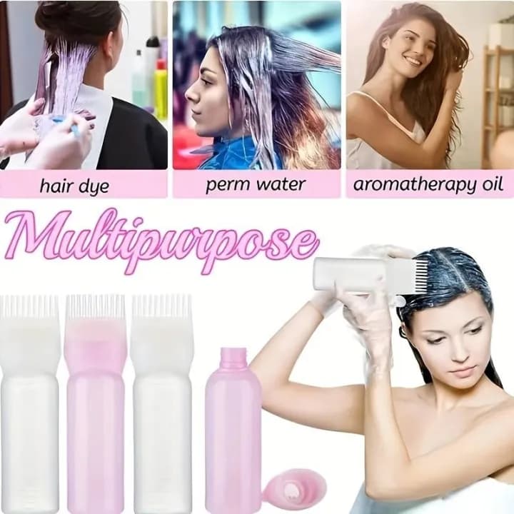 Oil Bottle with Comb Brush , Hair Color Applicator , Oil Applicator Bottle120 ML 1