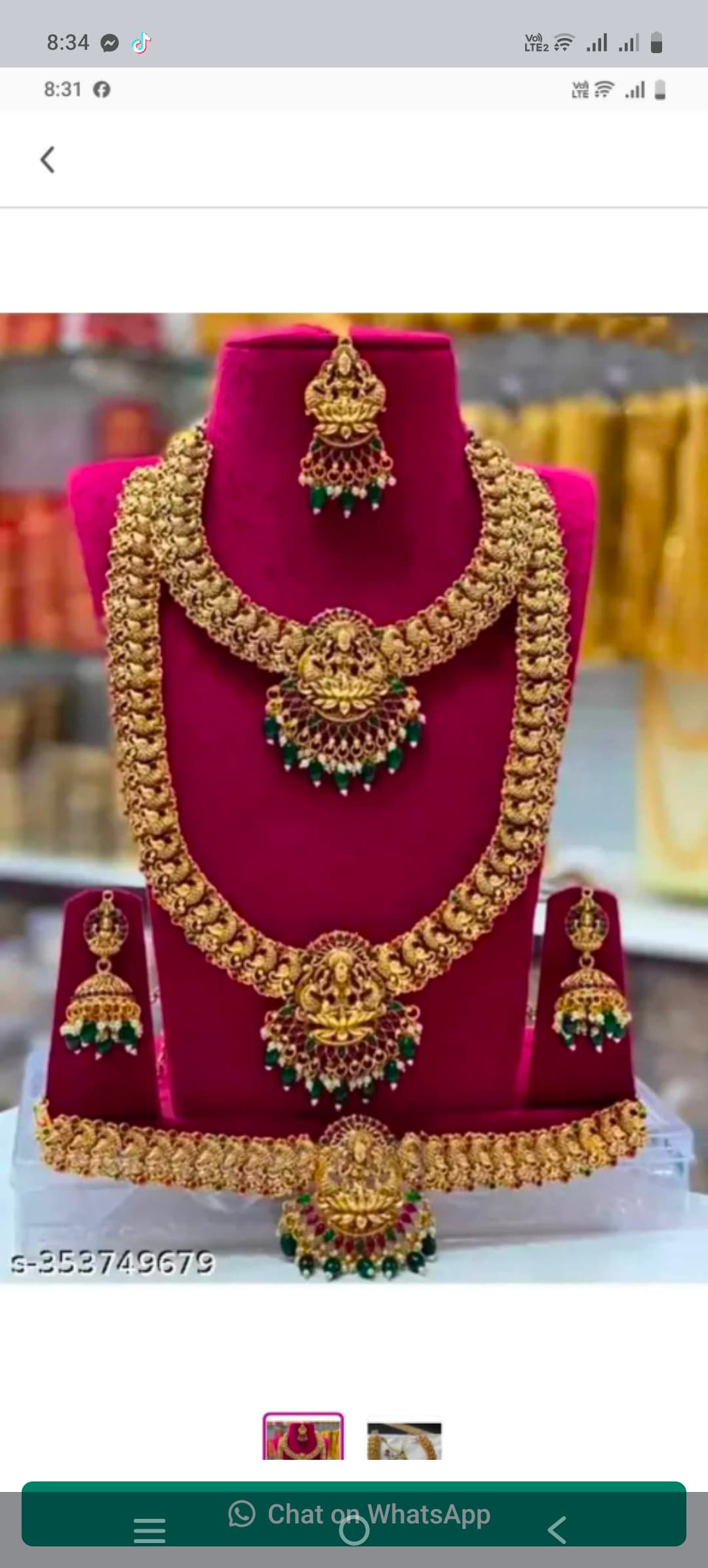 Heavy bridal jewelry set