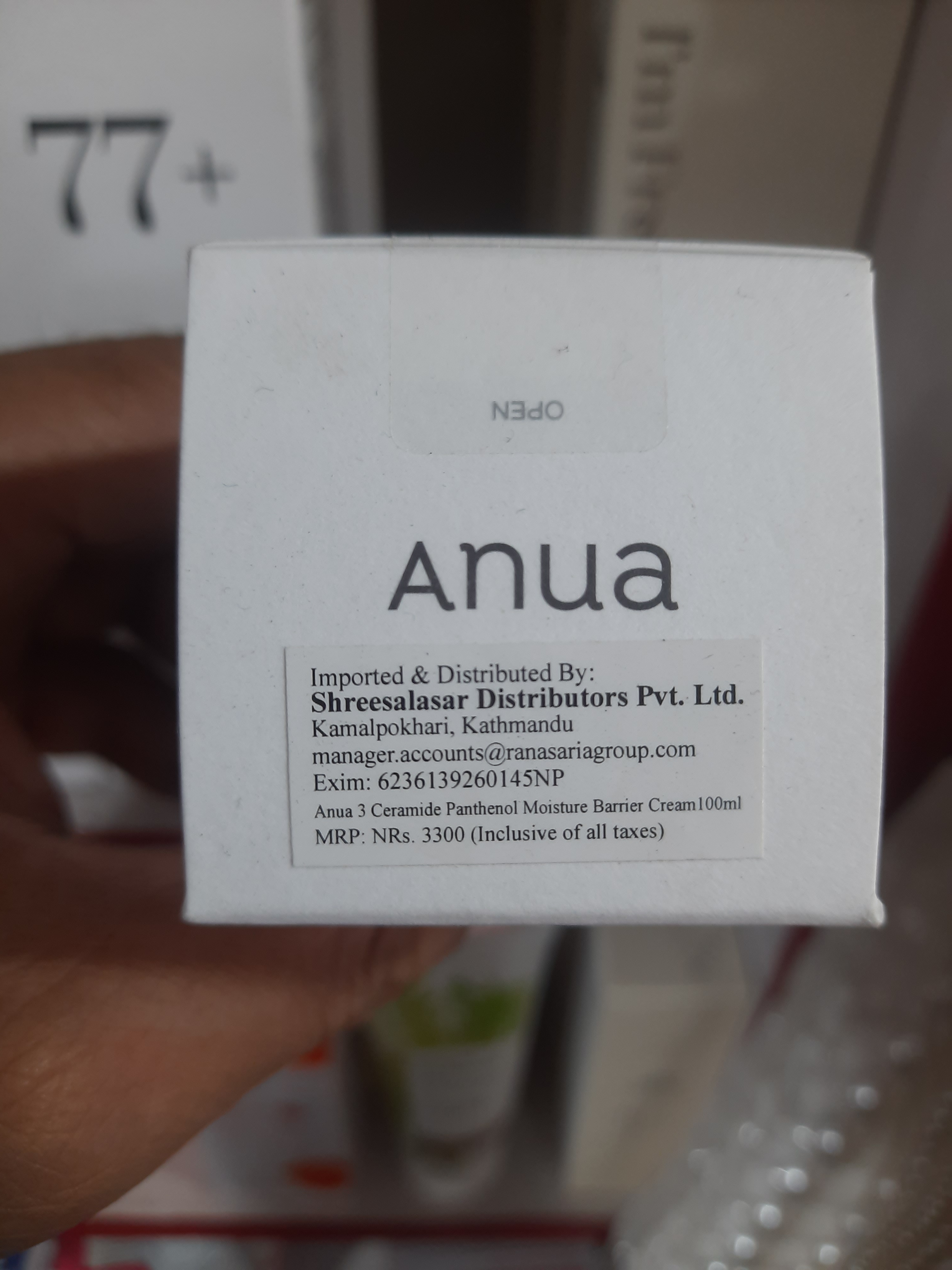 Anua 3+ ceramide panthenal moisture barrier cream 2