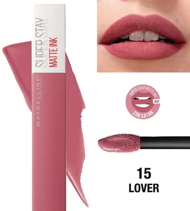 Maybelline NewYork Super Stay Matte Ink Liquid Lipstick - 15 Lover Made In USA 1