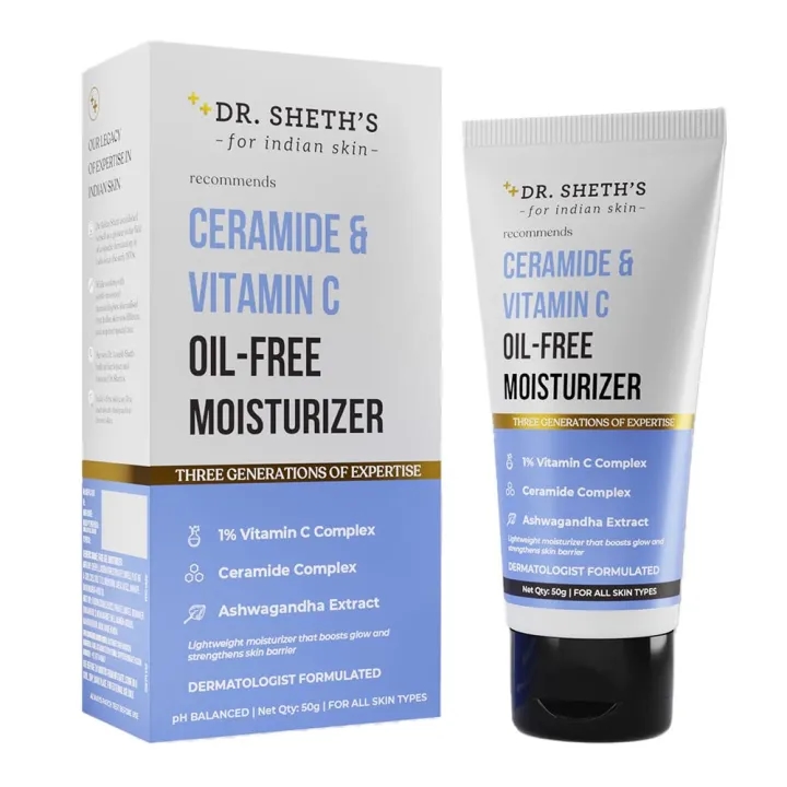Dr. Sheth's Ceramide & Vitamin C Oil - Free Moisturizer 50gm 1