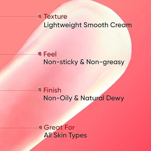 Dot & Key Strawberry Brightening Moisturizer | Niacinamide, Peptides & Hyaluronic Acid, Non-sticky, Brightens Skin, Intense Moisturization | Non-Comedogenic & Fragrance Free, Lightweight | 80g 2