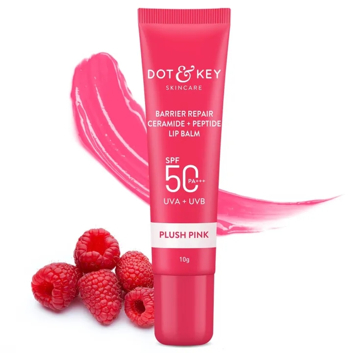 Dot & Key Ceramide & Peptide Barrier Repair Lip Balm SPF 50, PA+++ (Plush Pink) 10gm Ratings 12 Answered Questions 1