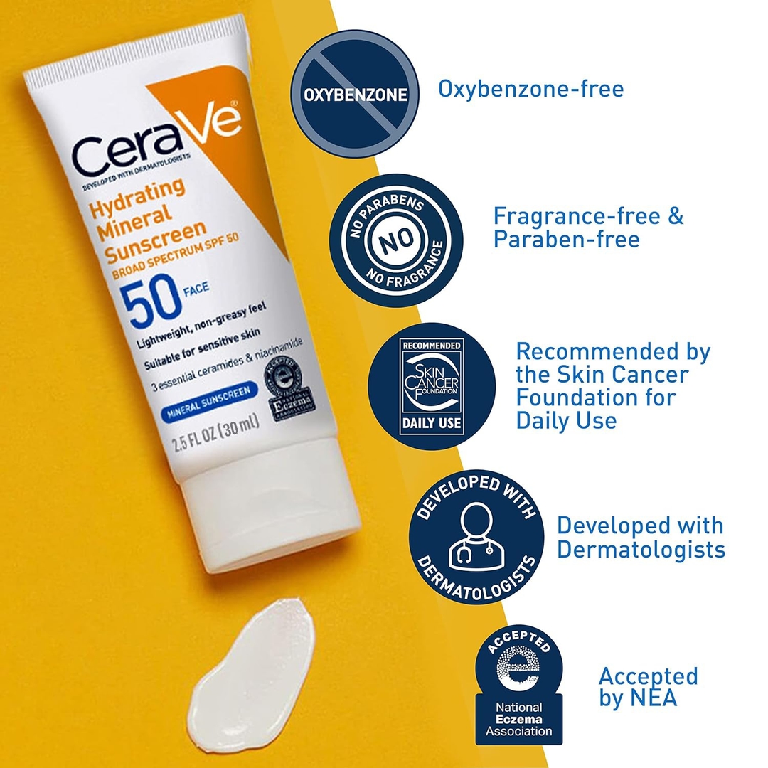 CeraVe Hydrating Sunscreen Face Lotion SPF 50- 30ml 4