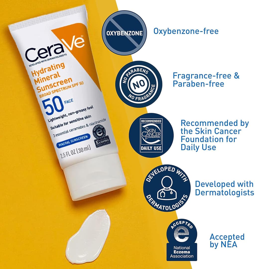 CeraVe Hydrating Sunscreen Face Lotion SPF 50- 30ml 3