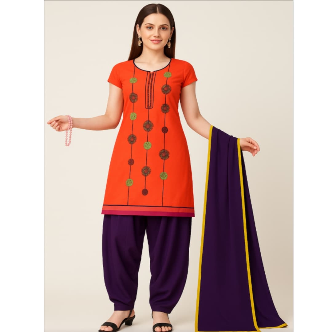 DSC Abrika Graceful Cottens Dress Material Duptta Salwer Suits