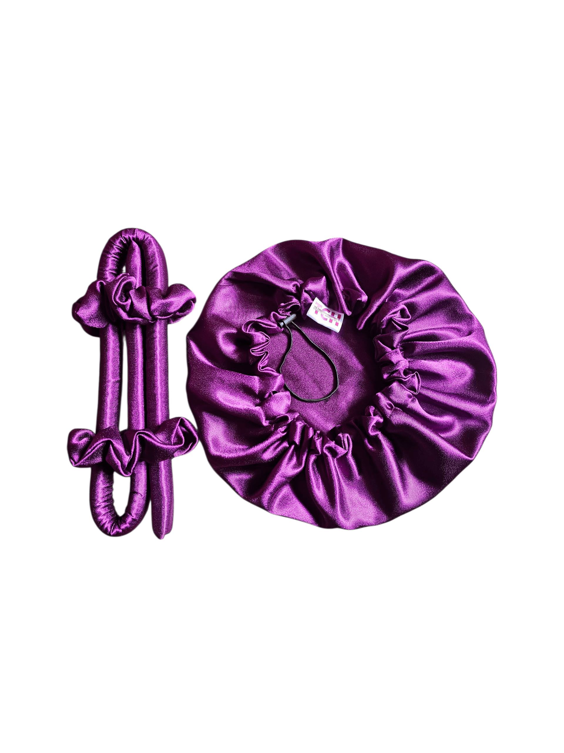 Silk Bonnet And Silk Heatless Hair Curler Set 5