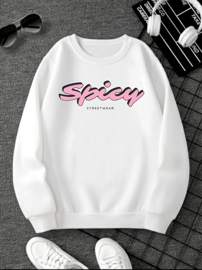 Street Style Printed Sweatshirt for women 1