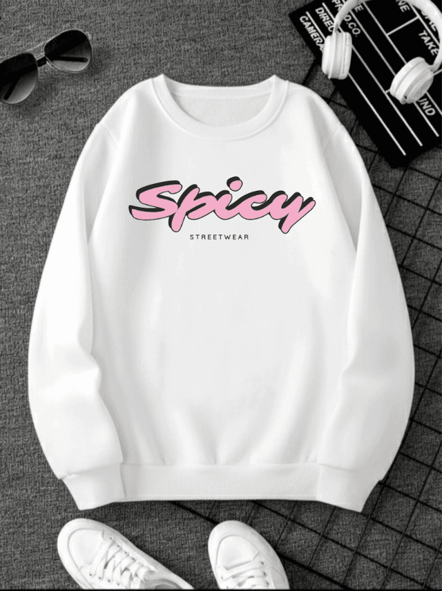 Street Style Printed Sweatshirt for women