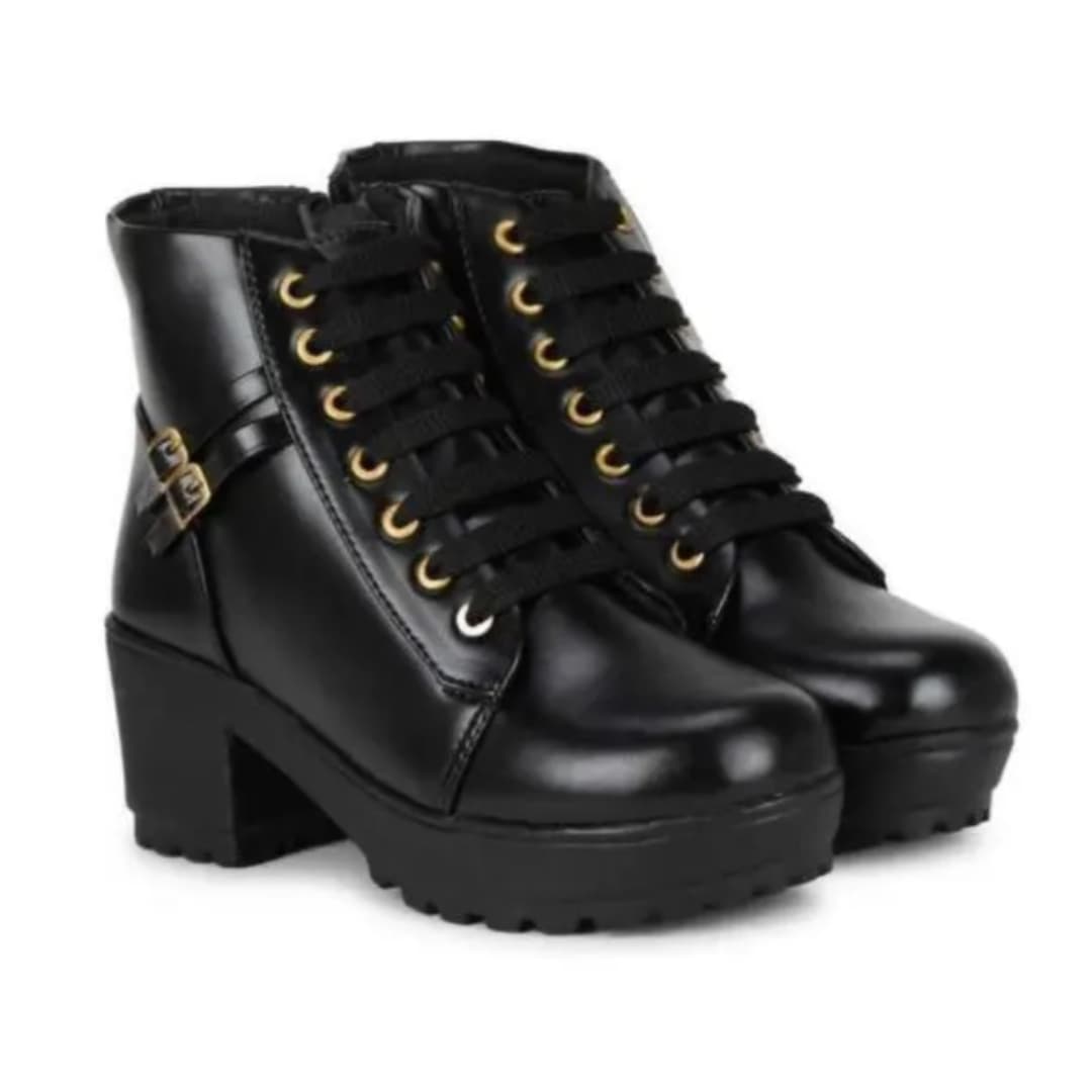 DSC Stylish Black Boots For Women Girls 1