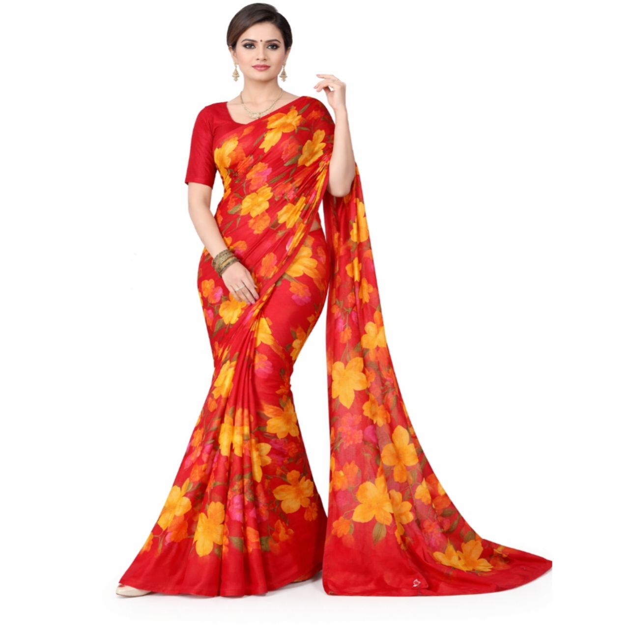 DSC WomenPrinted Cfn Saree 2