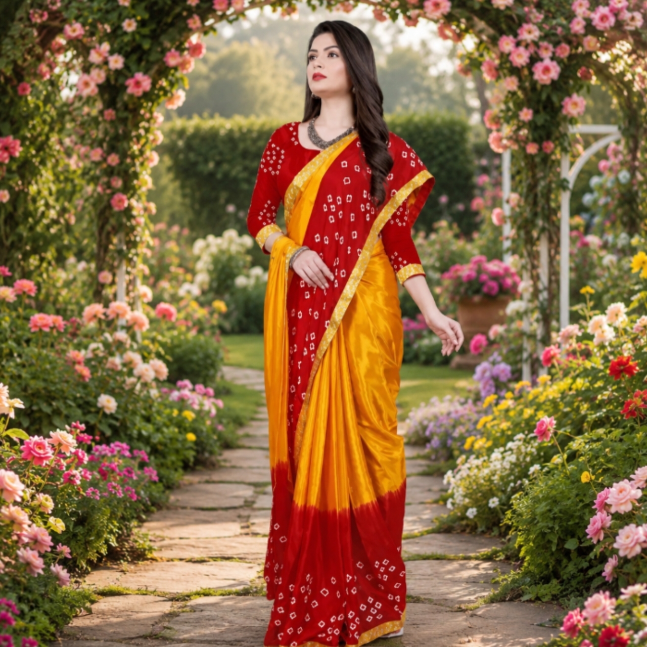 Saree Fully Stitched Bhaghani 1