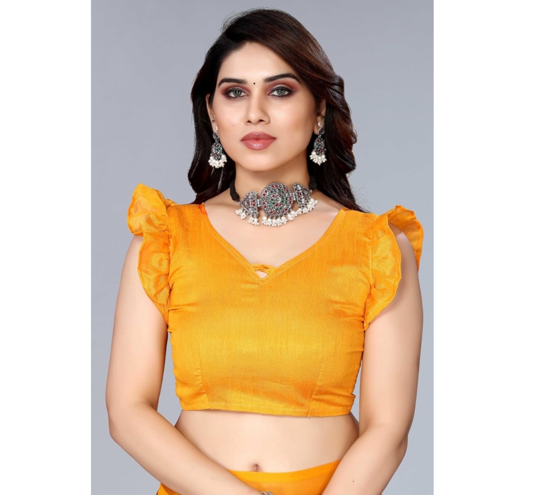 Awafu Embellished Striped Satin Saree 4