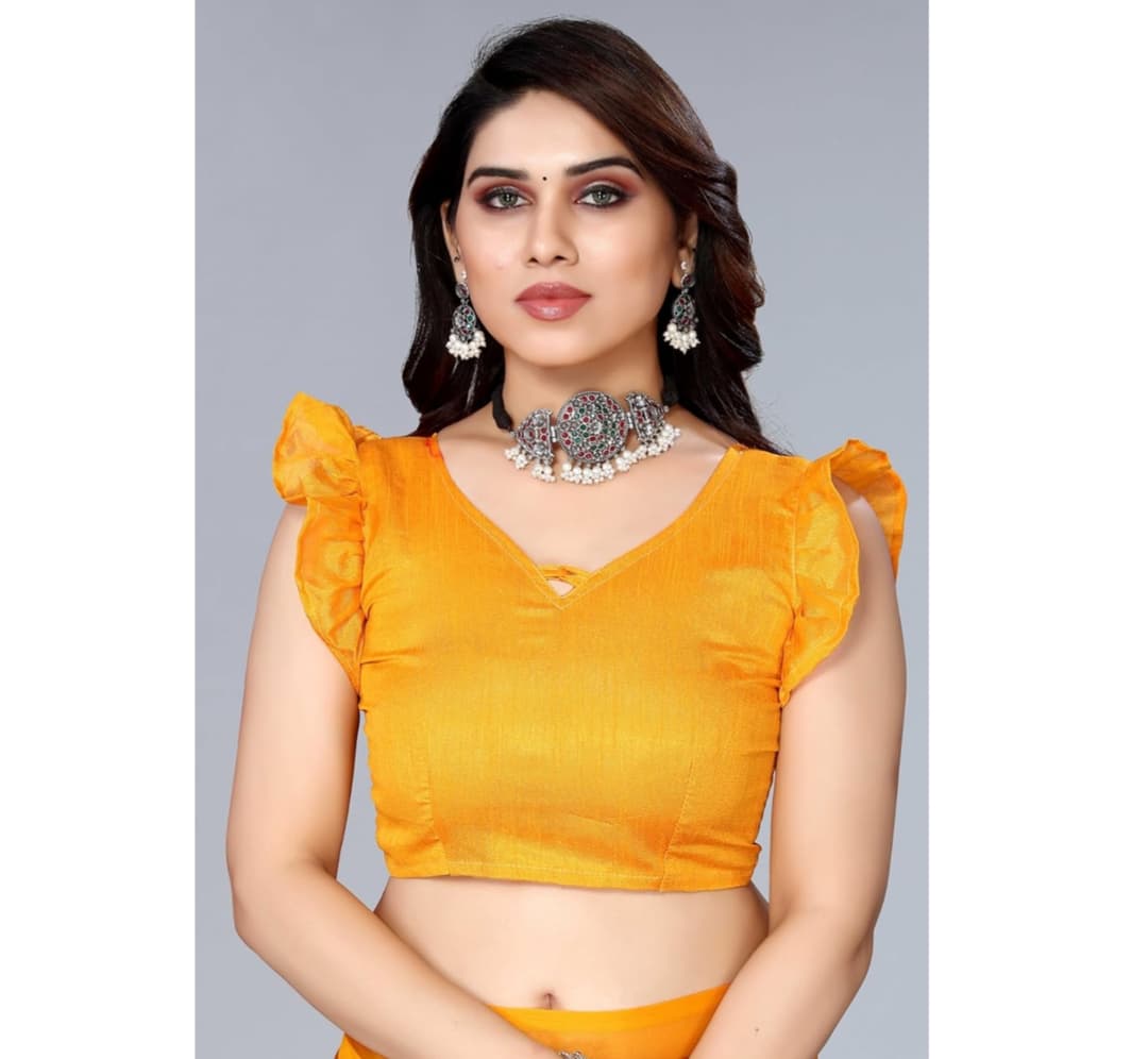 Awafu Embellished Striped Satin Saree 3