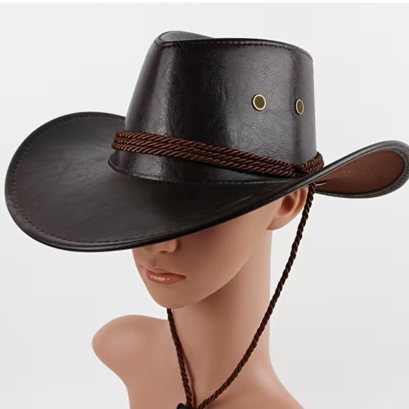 Leatherette Western Hat 3