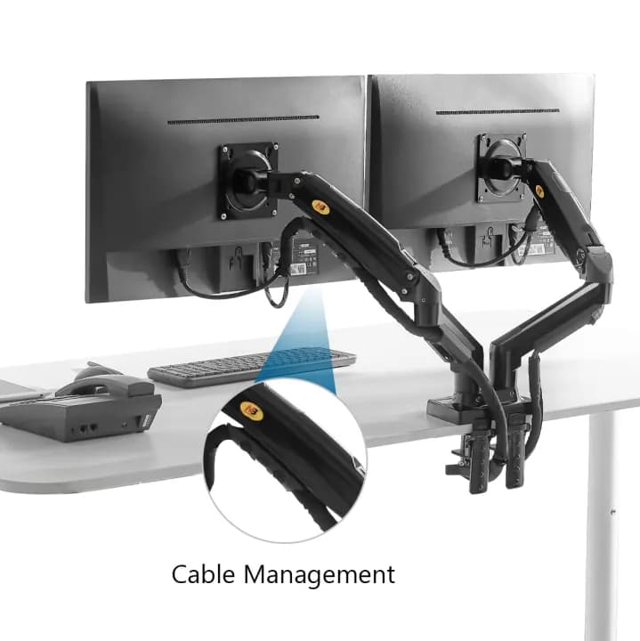 Monitor Stand Desktop Mount Double Monitor Arm 360 Degree Motion Heavy Duty 1