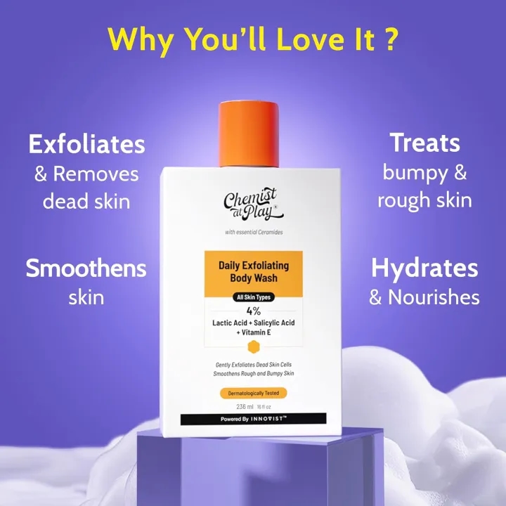 Chemist At Play Body Wash 236ml | Paraben & SLS Free | Gentle Exfoliating Shower Gel | Removes Tan & Body Acne | Prevents Dry, Rough, Bumpy Skin | Unisex - By Allure Cosmetics 2