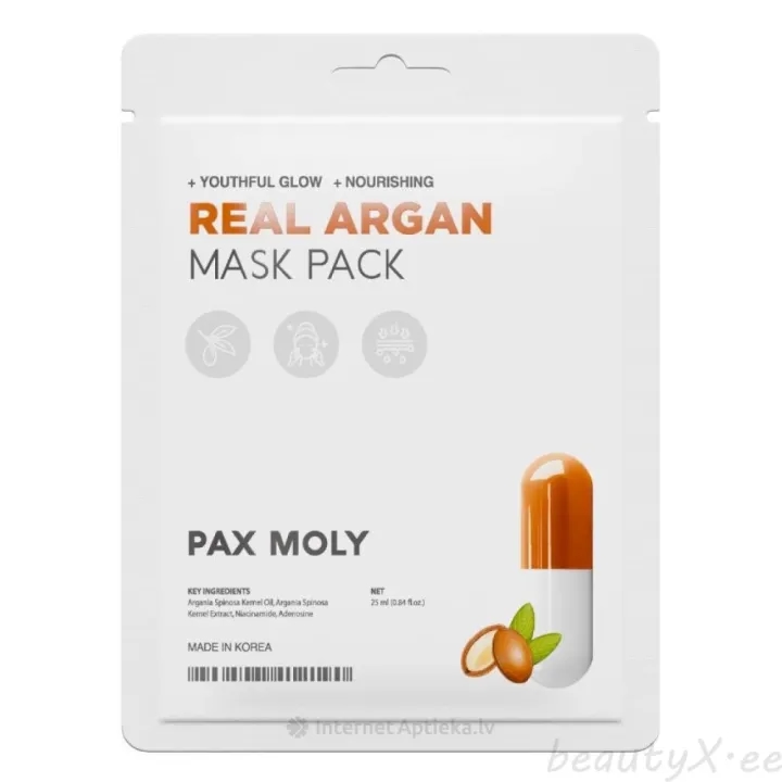 PAX MOLY Real Argan Mask Pack Youthful glow + Nourishing 25ml | Made in Korea | Korean Skincare - By Allure Cosmetics 1
