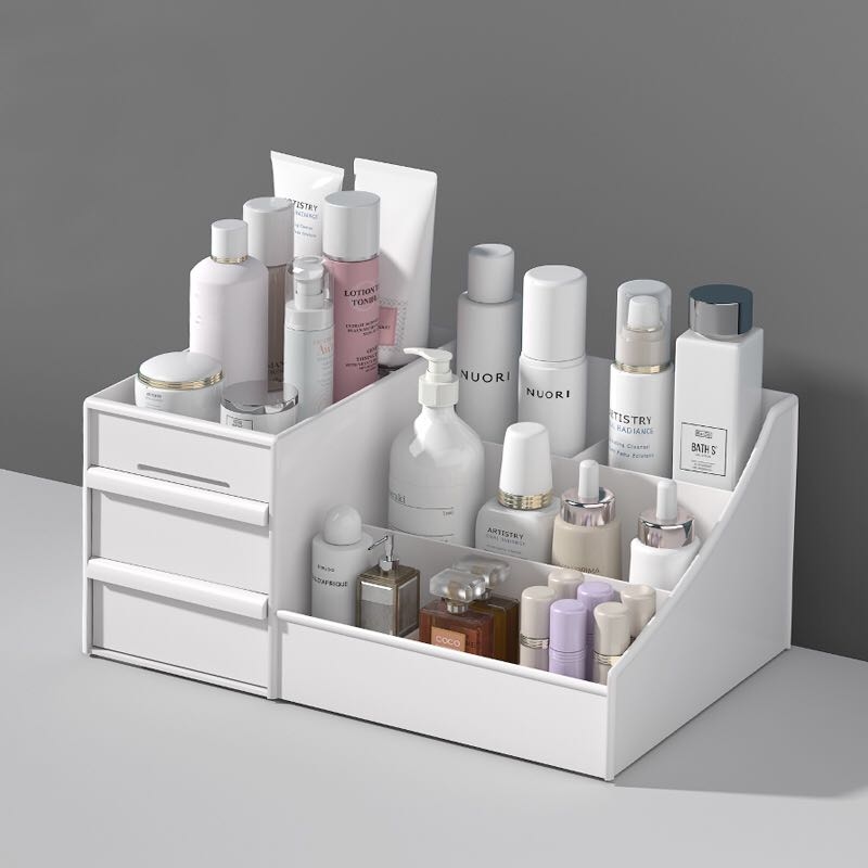 Portable Hard Plastic Makeup Organizer Compartment Box 3