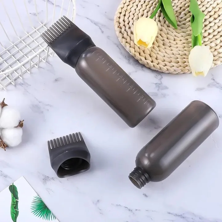 Oil Bottle with Comb Brush , Hair Color Applicator , Oil Applicator Bottle120 ML 3