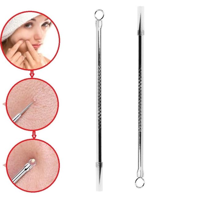 Blackhead Remover Tool - 1pc Silver Blackhead Comedone Acne Pimple Blemish Extractor Remover Stainless Needles Remove Tools Face Skin Care Pore Cleaner