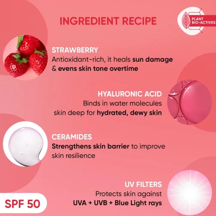 Dot & Key Strawberry Dew SPF 50 Sunscreen Stick Air Light, SPF 50 PA+++, Broad Spectrum UVA / UVB Rays Protection 20gm 3