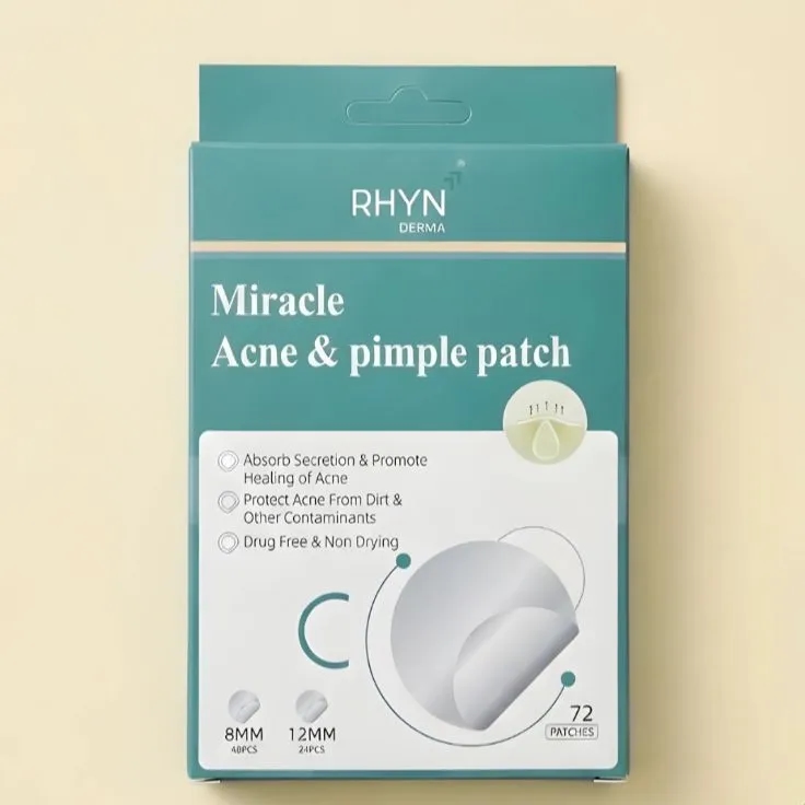 Rhyn Derma Miracle Acne & Pimple Patch | Best Pimple Patch for Fast Acne Healing 72 patches 1