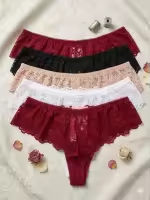 High stretch Lace Fabric with Lingerie Thong Panties 1