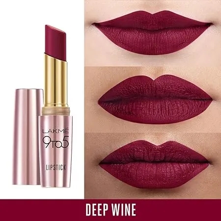 Lakme 9 To 5 Primer With Matte Lip Color - MP6 Deep Wine 2