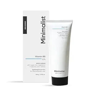 Minimalist Vitamin B5 10% Oil-Free Moisturizer for Face, Lightweight Gel Moisturizer for Oily & Combination Skin, Barrier Repair Face Cream with Glycerine 100gm 1
