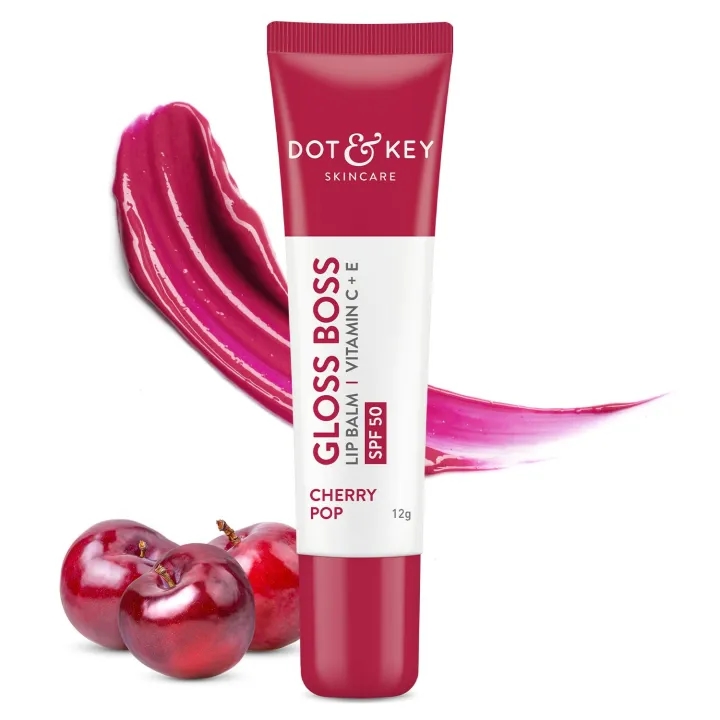 Dot & Key Gloss Lip Balm With vitamin C + E SPF 30 (Cherry Pop) 12gm 1